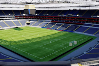 design 3d fifa, nba, olympic stadium, sport arena, event centre