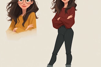 illustrate couples in disney style for a magical gift