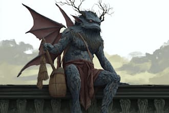 draw fantasy, mythology, aliens, monster illustration