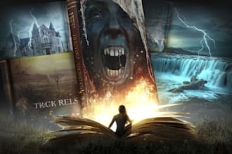 design a fantasy and horror book cover
