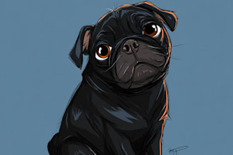 do amazing dog pet portrait