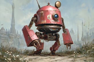 make a warhammer character illustration