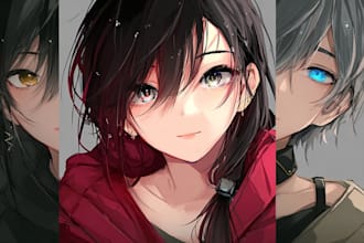 draw anime illustration,original character, vtuber art