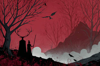 draw fantasy or  fantasy dark illustration