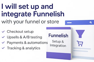set up and integrate funnelish with your funnel or shopify store landing page
