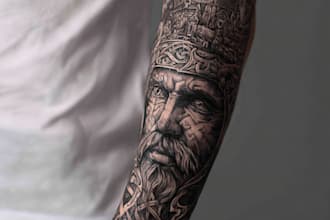create a tattoo design of tattoo sleeve