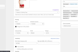 shopify product listing and inventory updates