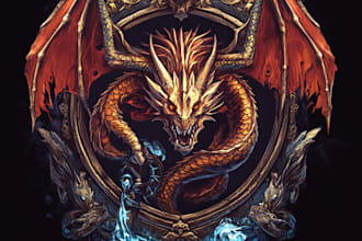 make a custom fantasy game logo