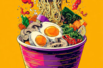 food pop art of your food art