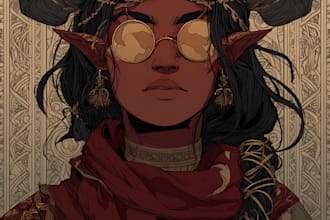 draw your custom dnd character illustration