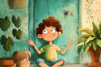 draw a digital illustration, children illustration
