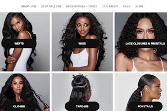 build hair extension website, saloon store, hair extension store, beauty website