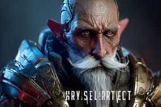 create fantasy, sci fi, character with hyperrealistic style