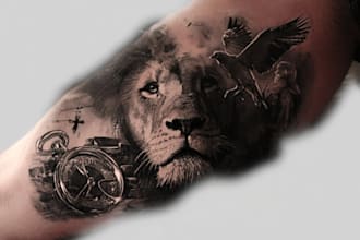 create unique customized realism tattoo design