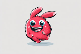 draw a cartoon logo, mascot, character