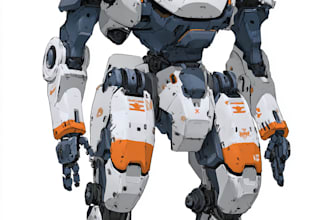 do anime style mecha robot illustrations