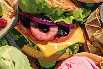 design food pop art of your food pop art