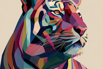 animal color abstract art