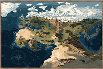 draw fantasy map illustration illustrated world map