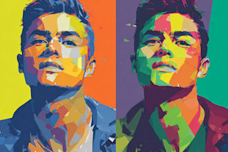 draw your photo to an amazing vector pop art wpap