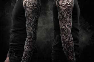 create a tattoo design of tattoo sleeve