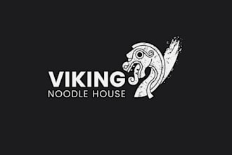 create a modern custom noodle chinese restaurant logo design