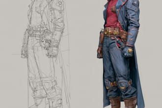 create scifi, fantasy, superhero character design