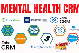 setup mental health crm theranest simplepractice luminello owl practice zoho crm