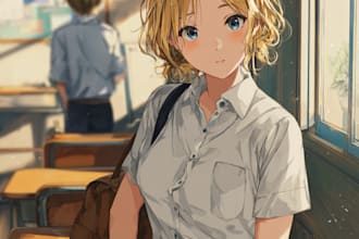 draw your couple character with anime style