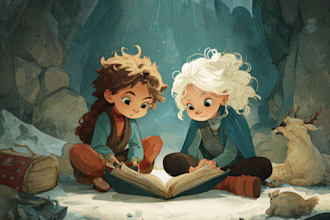 draw comic children book illustration