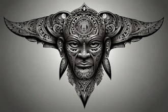 design a polynesian maori tribal tattoo