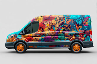 make branding design for racing car wrap design