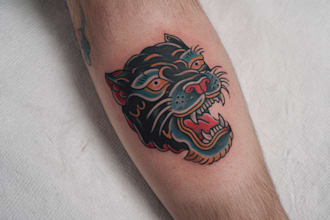 create a traditional or old school style tattoo design