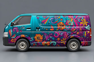 design a professional wrap for your car, bus, truck, etcr