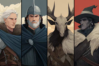 crate custom dnd party portraits and group art
