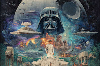 create cool artwork on the universe star wars