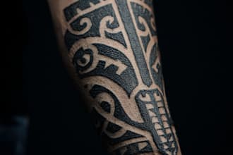 create a professional tribal tattoo design