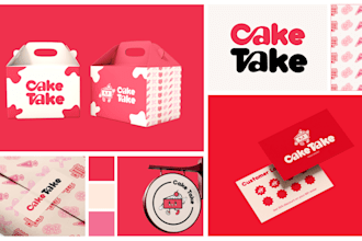 design food restaurant and bakery logo with brand identity