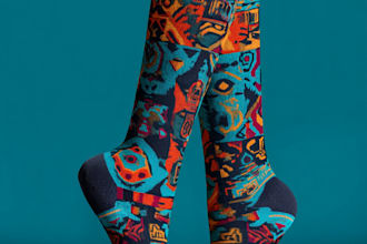 make a custom and pattern socks design