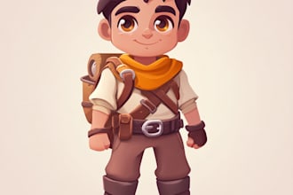 draw 2d video game props, items,icons