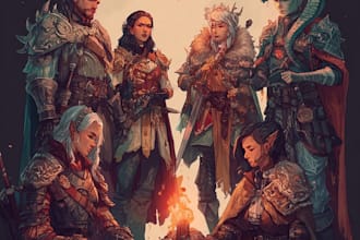 shape stunning dnd and dnd party fantasy rpg character