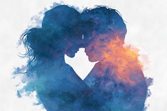 draw digital watercolor illustration