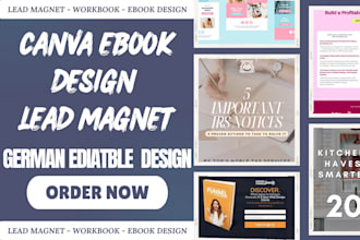 german canva ebook editable canva ebook design workbook journal PDF lead magnet