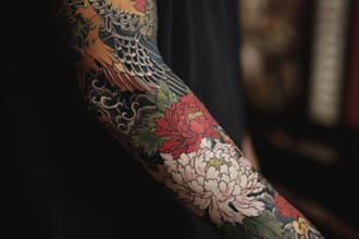 make a traditional japanese irezumi tattoo