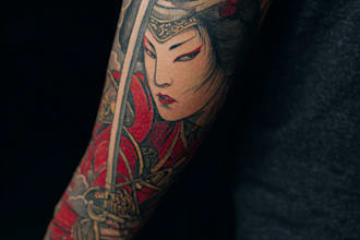 draw an oriental japanese tattoo
