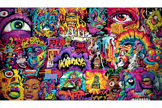 create custom graffiti art designs murals and wall arts