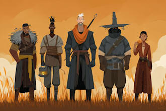 draw dnd party character art for your adventuring group