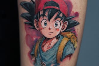 make comic cartoon anime tattoo design