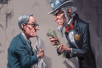 draw a bold political cartoon for social media or editorial use