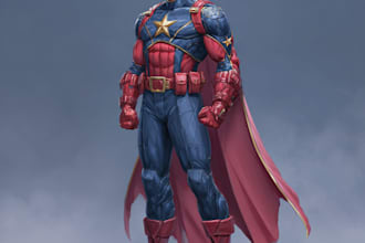 draw you as a superhero marvel or dc character